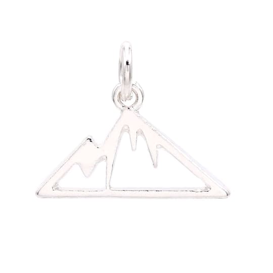 Silver Plated Mountain Charm by Bead Landing™